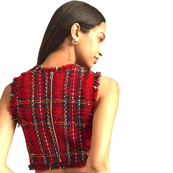 Walter Baker Dara Tweed Top Size L With Tags - Picture 3 of 8